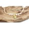 Bracelet de cheville avec perles de laiton et Quartz Rose - BRC008